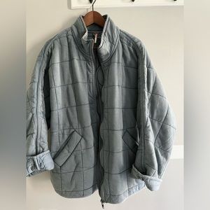 Free people quilted dolman jacket (Silver Lining)
